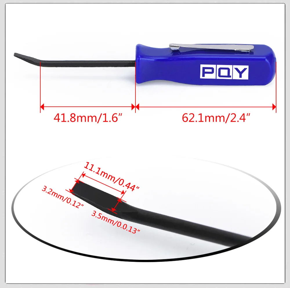 VR - 1pcs Pocket Pry Bar Short Angled Operating Handy Tool 4-Sided Grip Car Repair Tool Remover Removal Hand Tools VR-GJ005-QY