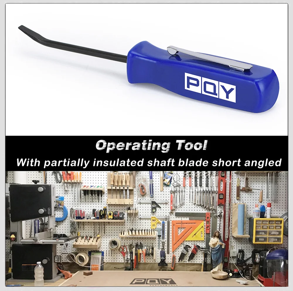 VR - 1pcs Pocket Pry Bar Short Angled Operating Handy Tool 4-Sided Grip Car Repair Tool Remover Removal Hand Tools VR-GJ005-QY