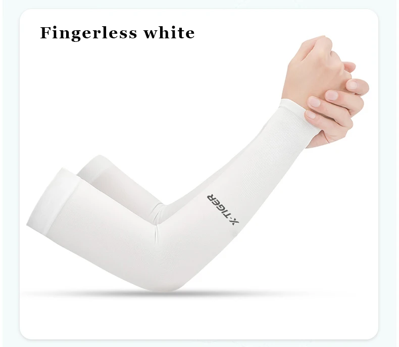 X-TIGER Cycling Arm Sleeves Ice Fabric Anti-UV Sunscreen Running Cycling Sleeve Outdoor Sport Cycling Arm Warmers Men Women