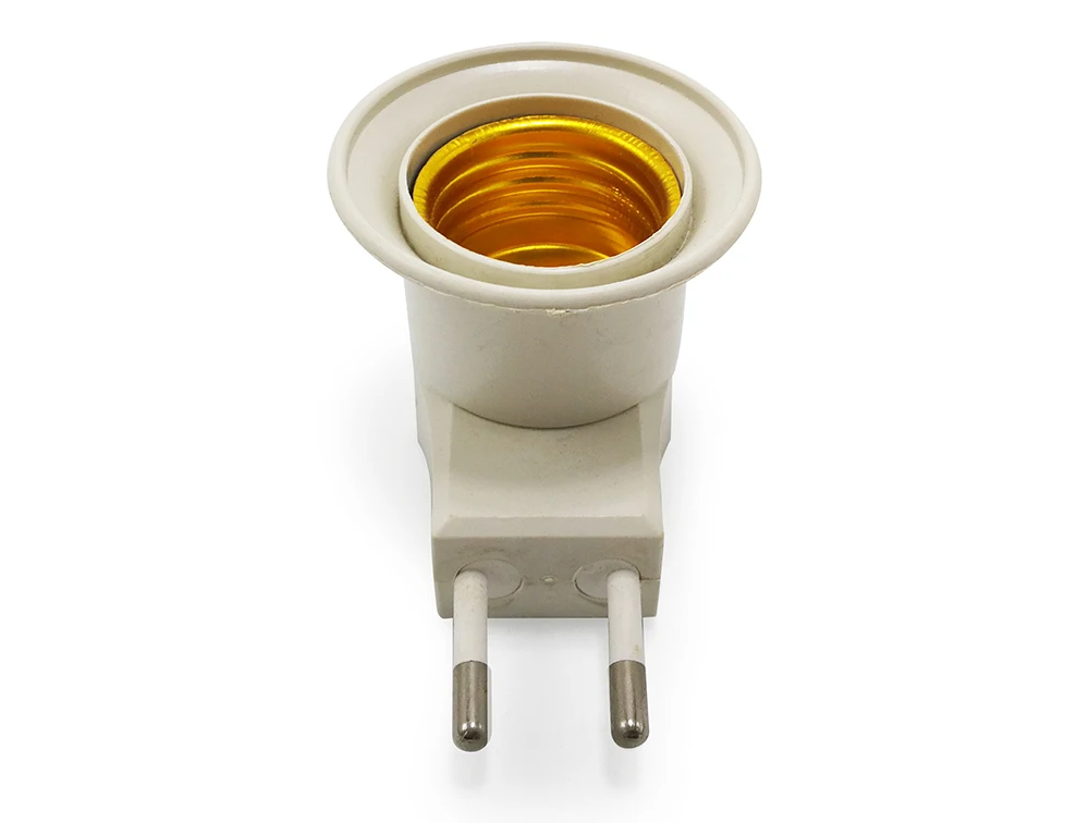 E27 Wall-mount Lamp Holder Converter E27 Switch Lamp Base Round Foot Screw US EU Plug With ON/OFF Button LED Light Male Socket