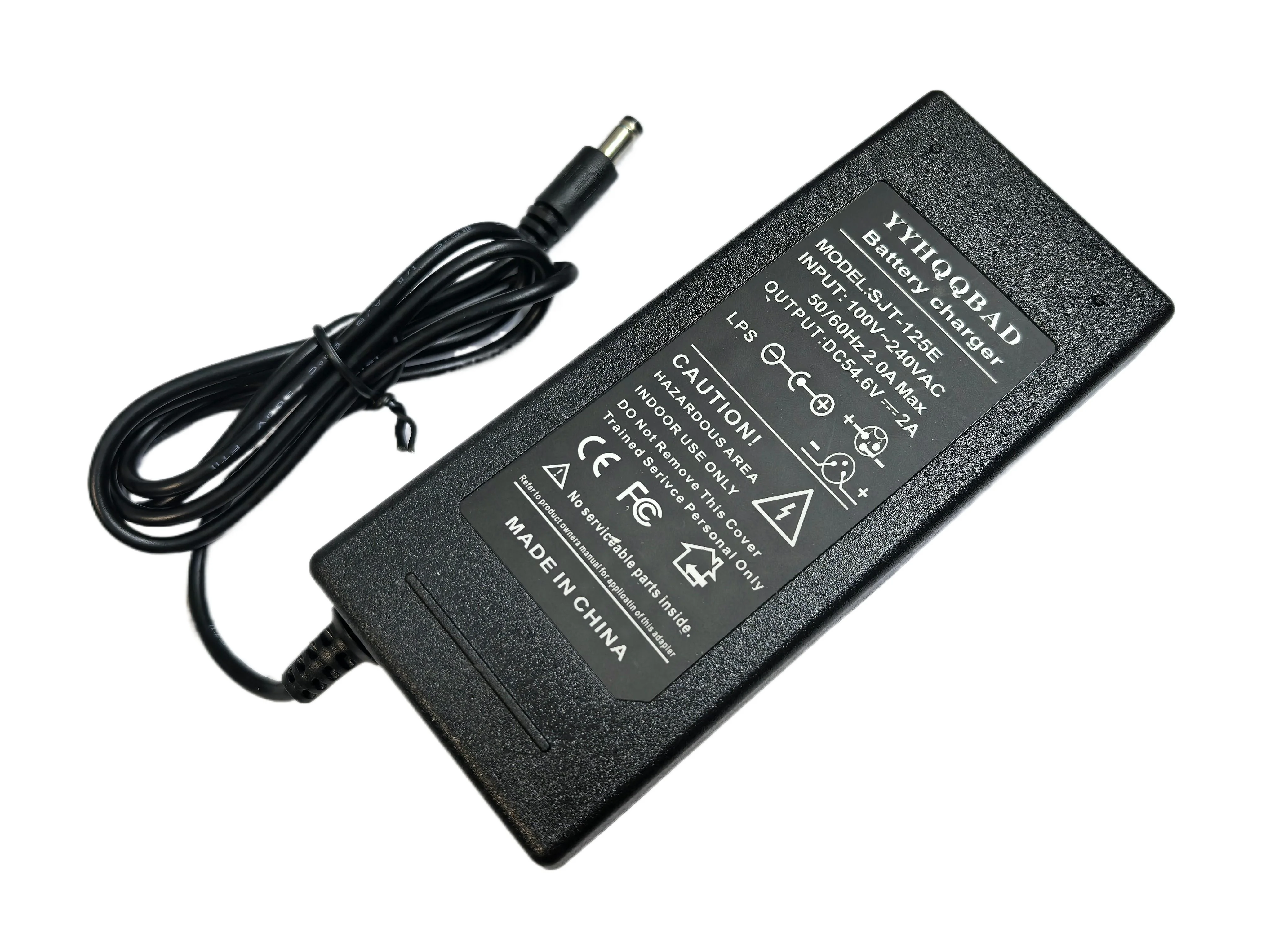 54.6V 2A Charger for 48V Li-ion Battery Charger DC Socket/Connector for 48V 13S Lithium E-bike Battery