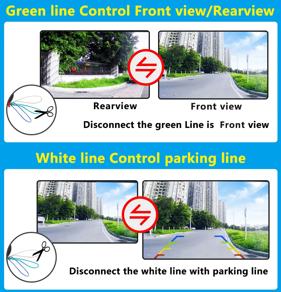 Smartour 4K CCD Fisheye Chips HD Night Vision Auto Parking Assistance With Parking Line AHD 1080P Car Rear View Camera