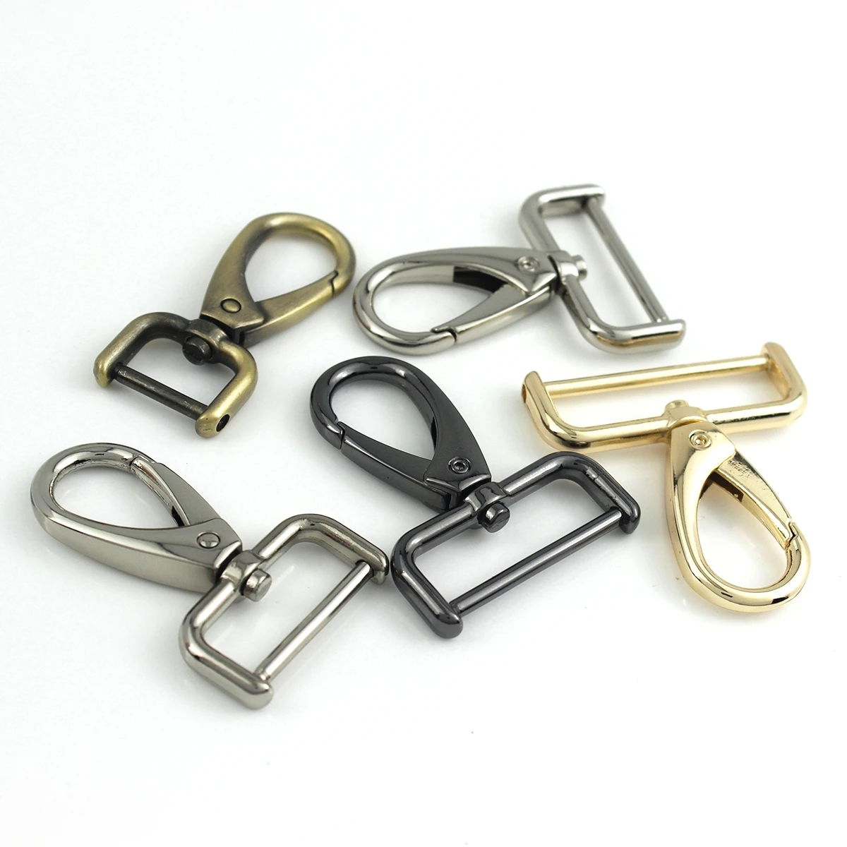 1piece Metal Detachable Snap Hook Trigger Clips Buckles for Leather Strap/ Belt Keychain Webbing Pet Leash Hooks 5 Sizes