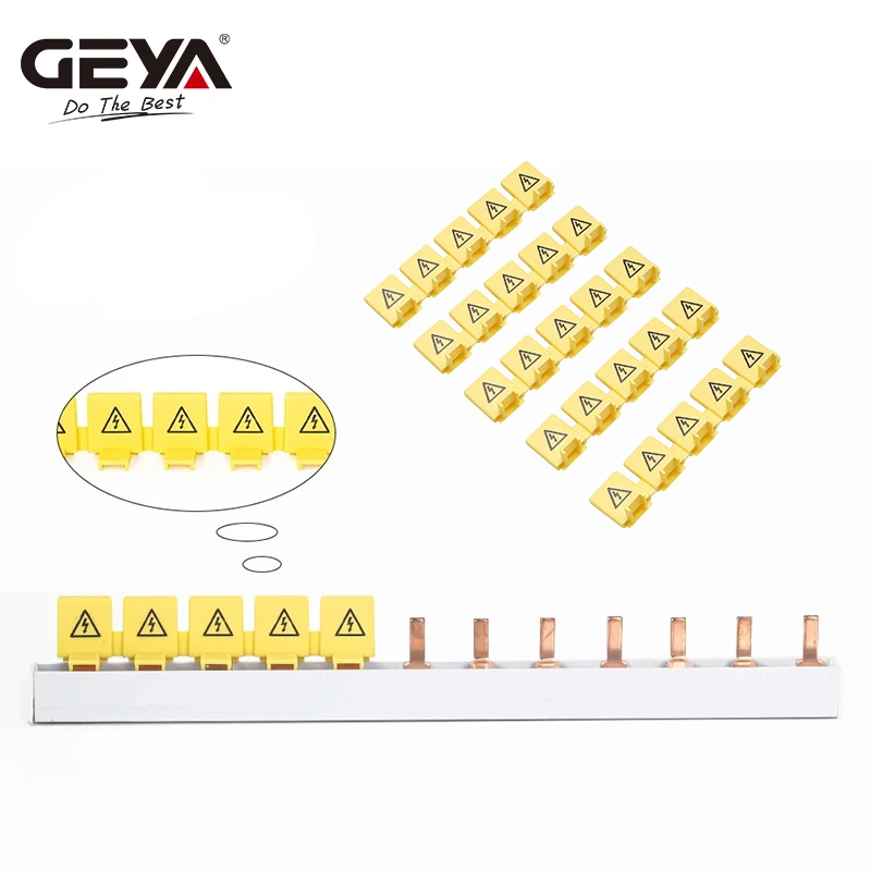 GEYA PIN TYPE Fork Type Copper Busbar for Distribution Box Circuit Breaker MCB 63A Connector Busbar Connection