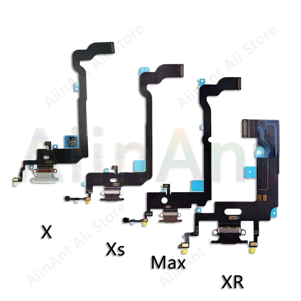AiinAnt OEM USB Port Charger Dock Connector Mic Charging Flex Cable For iPhone 7 8 Plus Xs Max X XR Dock Charging Flex