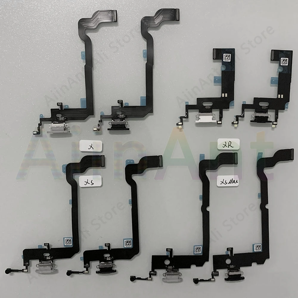 AiinAnt OEM USB Port Charger Dock Connector Mic Charging Flex Cable For iPhone 7 8 Plus Xs Max X XR Dock Charging Flex