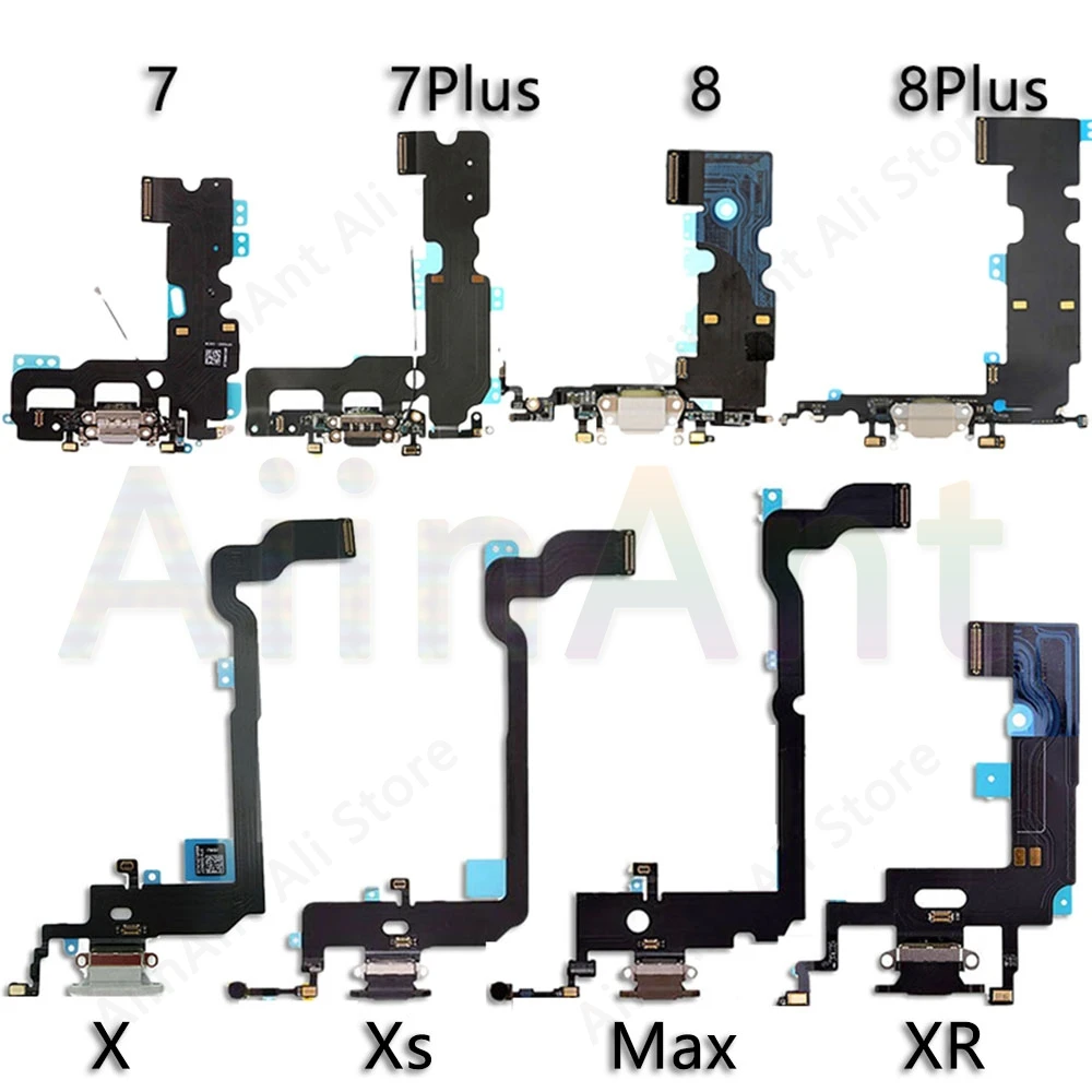 AiinAnt OEM USB Port Charger Dock Connector Mic Charging Flex Cable For iPhone 7 8 Plus Xs Max X XR Dock Charging Flex