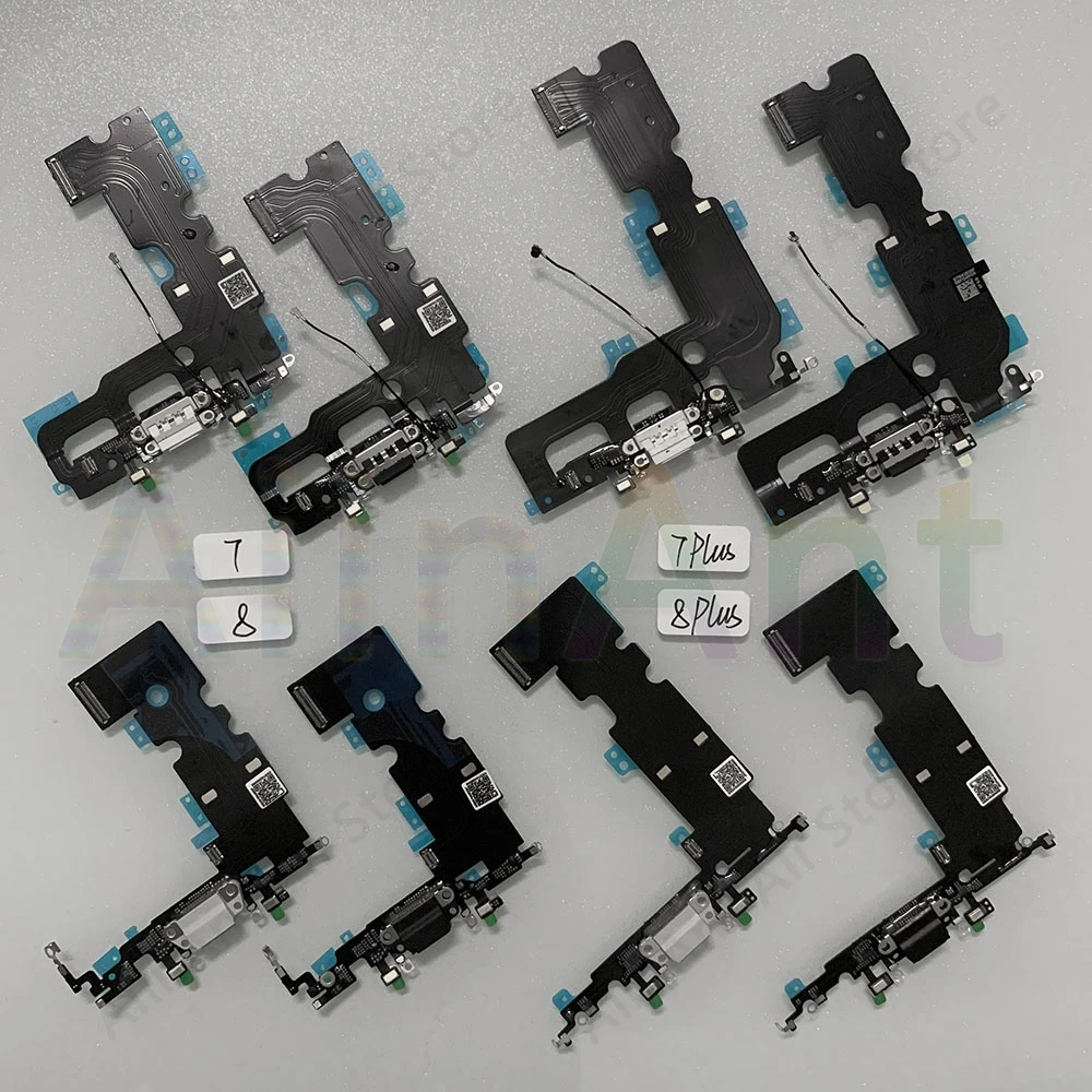 AiinAnt OEM USB Port Charger Dock Connector Mic Charging Flex Cable For iPhone 7 8 Plus Xs Max X XR Dock Charging Flex