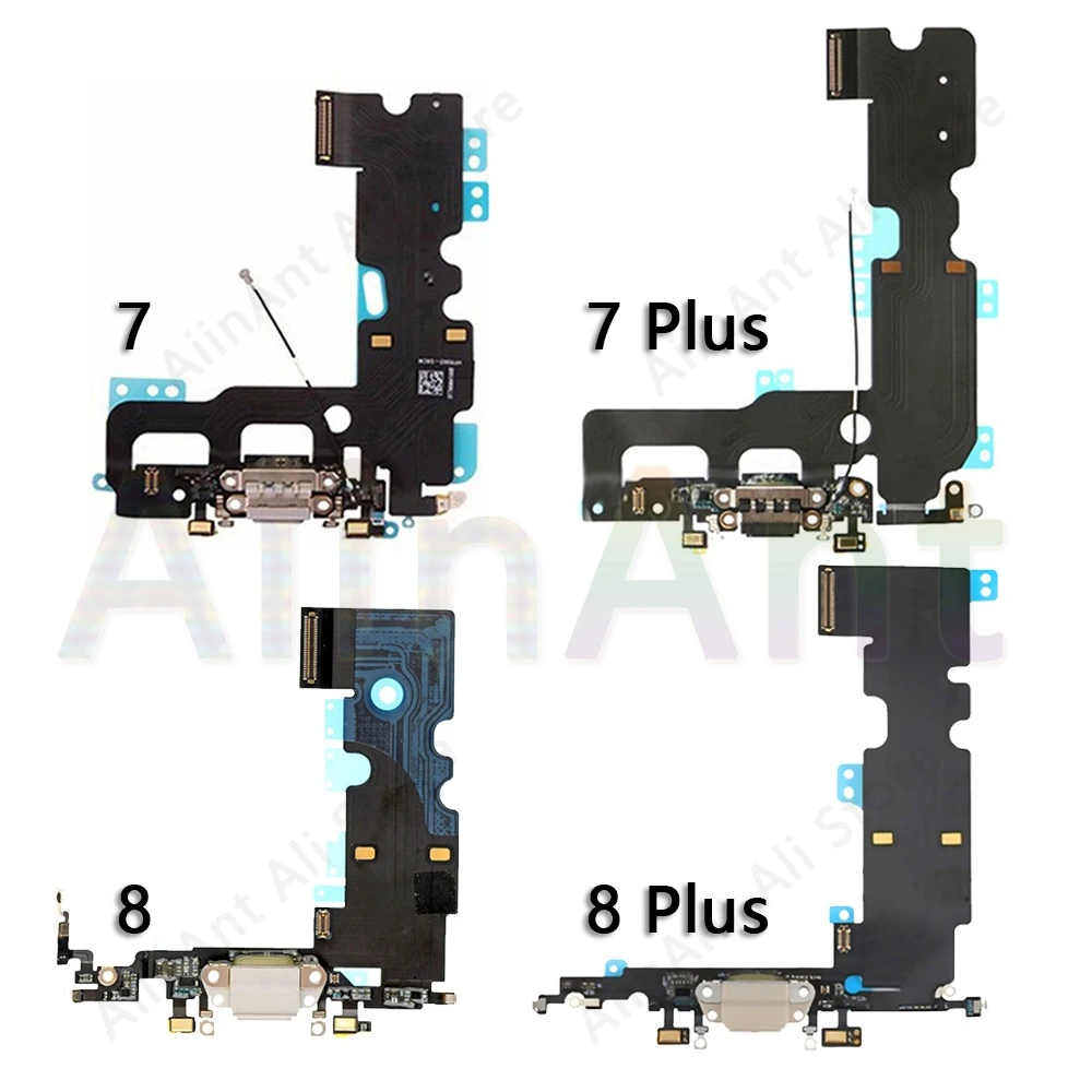 AiinAnt OEM USB Port Charger Dock Connector Mic Charging Flex Cable For iPhone 7 8 Plus Xs Max X XR Dock Charging Flex