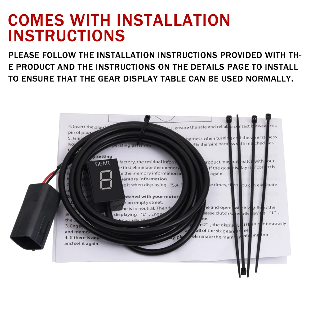 For Kawasaki Z750 Z1000 Z-750 Z-1000 2007 2008 2009 Motorcycle Gear Indicator Speed Digital Display Meter Ecu Plug Accessories