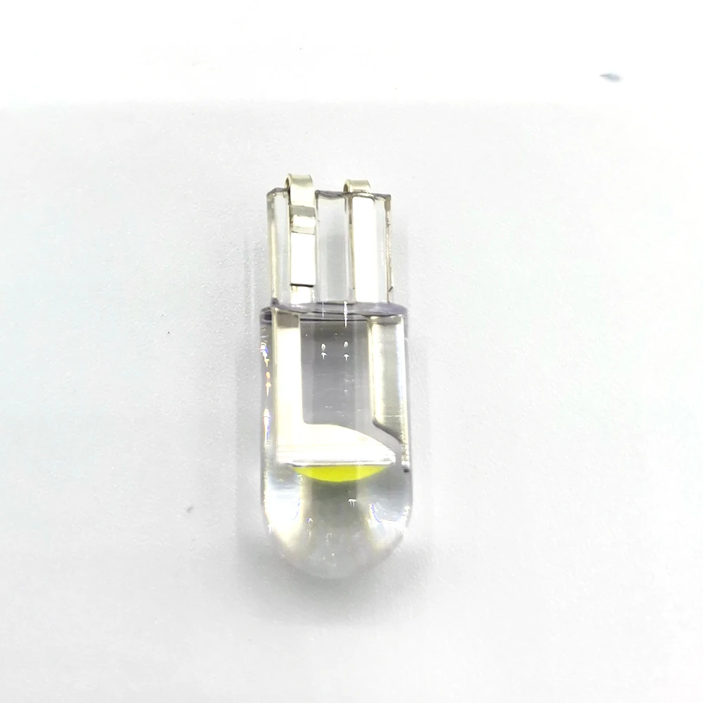 10x 2021 Newest W5W Led T10 Car Light COB Glass 6000K White Auto Automobiles License Plate Lamp Dome Read DRL Bulb Style 12V