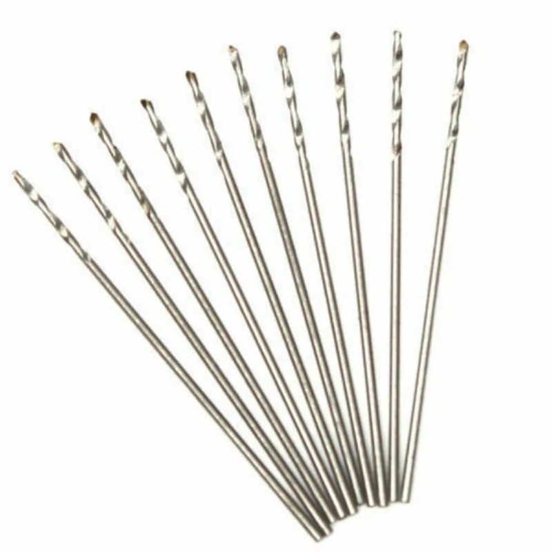 10pcs HSS 0.3mm - 3.5mm Straight Shank Twist Drill Walnut Vajra Bodhi Pearl Bead Punching Machine Smaller