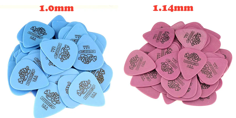 50pcs Dunlop Guitar Picks Electric Guitar Parts Picks Accessories 6 Kinds Thickness Picks