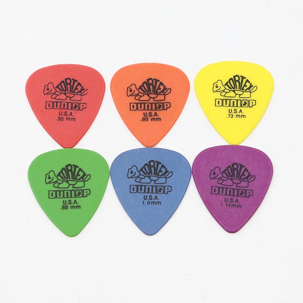 50pcs Dunlop Guitar Picks Electric Guitar Parts Picks Accessories 6 Kinds Thickness Picks