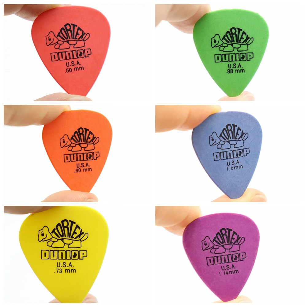 50pcs Dunlop Guitar Picks Electric Guitar Parts Picks Accessories 6 Kinds Thickness Picks