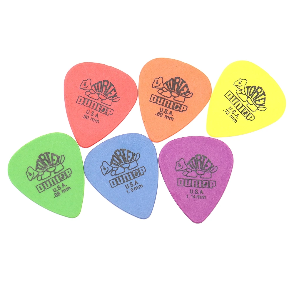 50pcs Dunlop Guitar Picks Electric Guitar Parts Picks Accessories 6 Kinds Thickness Picks