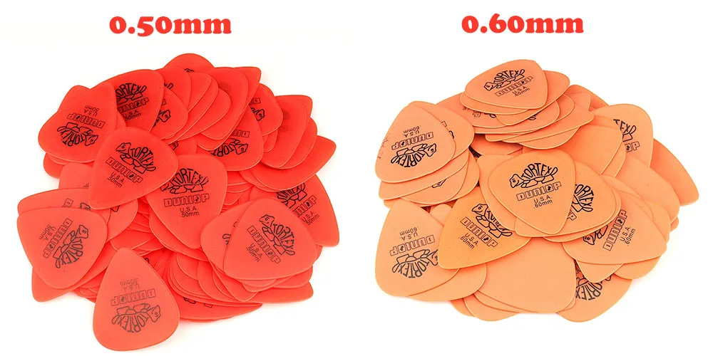 50pcs Dunlop Guitar Picks Electric Guitar Parts Picks Accessories 6 Kinds Thickness Picks