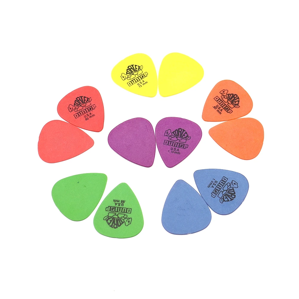 50pcs Dunlop Guitar Picks Electric Guitar Parts Picks Accessories 6 Kinds Thickness Picks