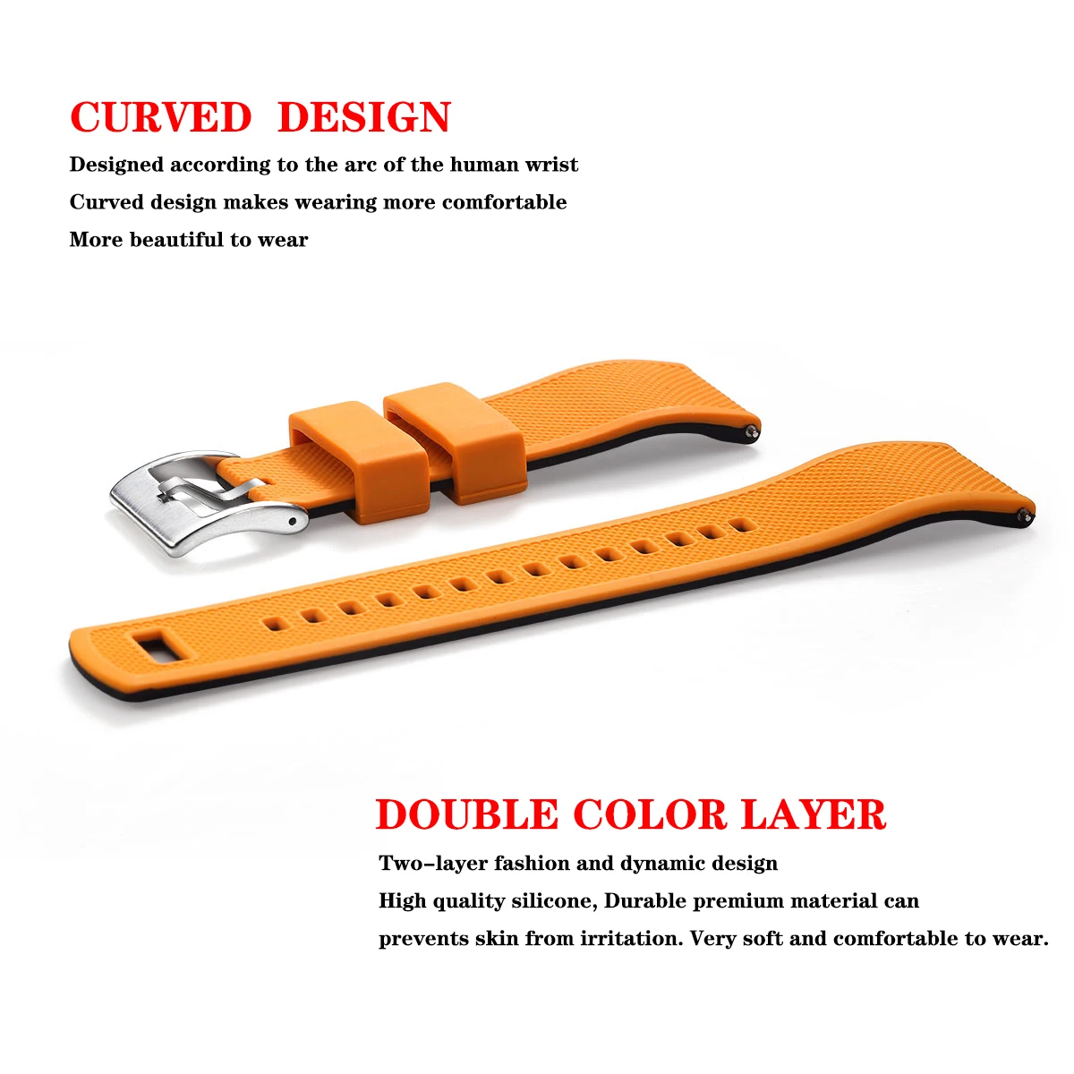 Quick Release Rubber Watch Strap Silicone Watch Band 18mm 20mm 22mm Huawei ,Samsung Galaxy, Garmin, Watch Replacement Watchband