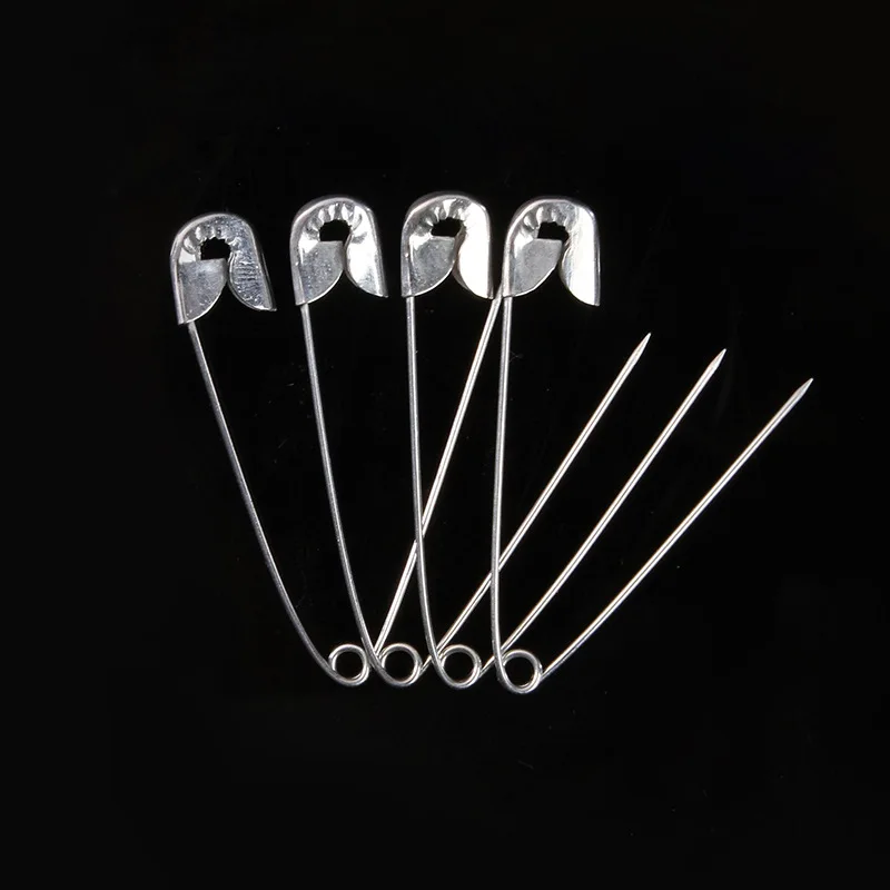 100Pcs Silver Tone Safety Pins Stainless Steel Brooch Jewelry Small Safety Pins Brooch Craft for DIY Sewing Tools Accessories