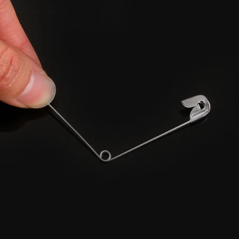 100Pcs Silver Tone Safety Pins Stainless Steel Brooch Jewelry Small Safety Pins Brooch Craft for DIY Sewing Tools Accessories