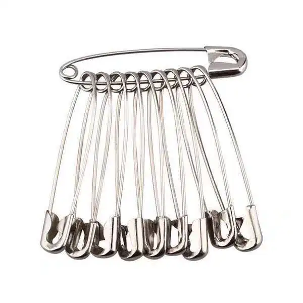 100Pcs Silver Tone Safety Pins Stainless Steel Brooch Jewelry Small Safety Pins Brooch Craft for DIY Sewing Tools Accessories