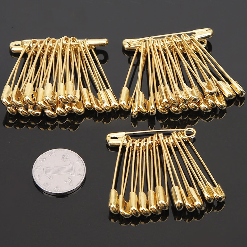 100Pcs Silver Tone Safety Pins Stainless Steel Brooch Jewelry Small Safety Pins Brooch Craft for DIY Sewing Tools Accessories