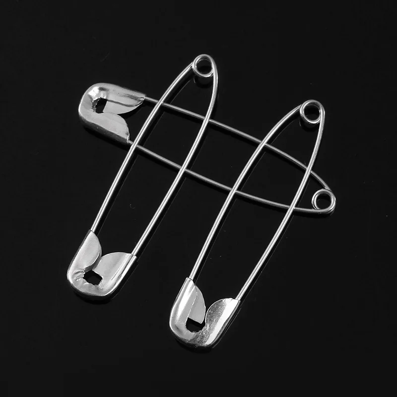 100Pcs Silver Tone Safety Pins Stainless Steel Brooch Jewelry Small Safety Pins Brooch Craft for DIY Sewing Tools Accessories