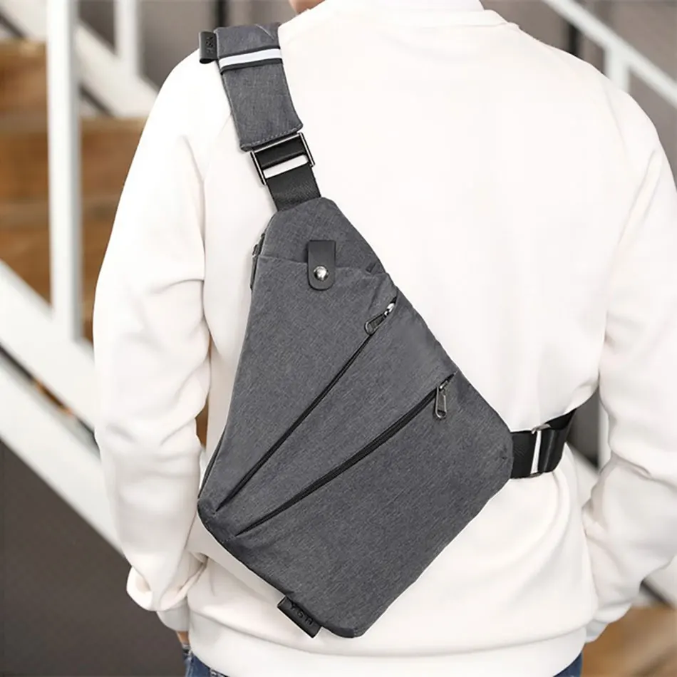 Multifunction Chest Bags Anti Theft Single Crossobdy Bags for Men Waterproof Male Cross Body Messenger Bag Fanny Pack Sac