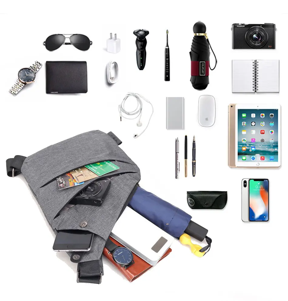 Multifunction Chest Bags Anti Theft Single Crossobdy Bags for Men Waterproof Male Cross Body Messenger Bag Fanny Pack Sac