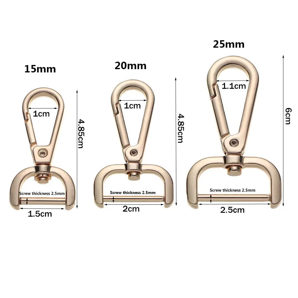 1pc DIY Metal Detachable Snap Hook Trigger Clips Buckles for for Leather Craft Bag Strap Buckles Handle Shoulder Webbing