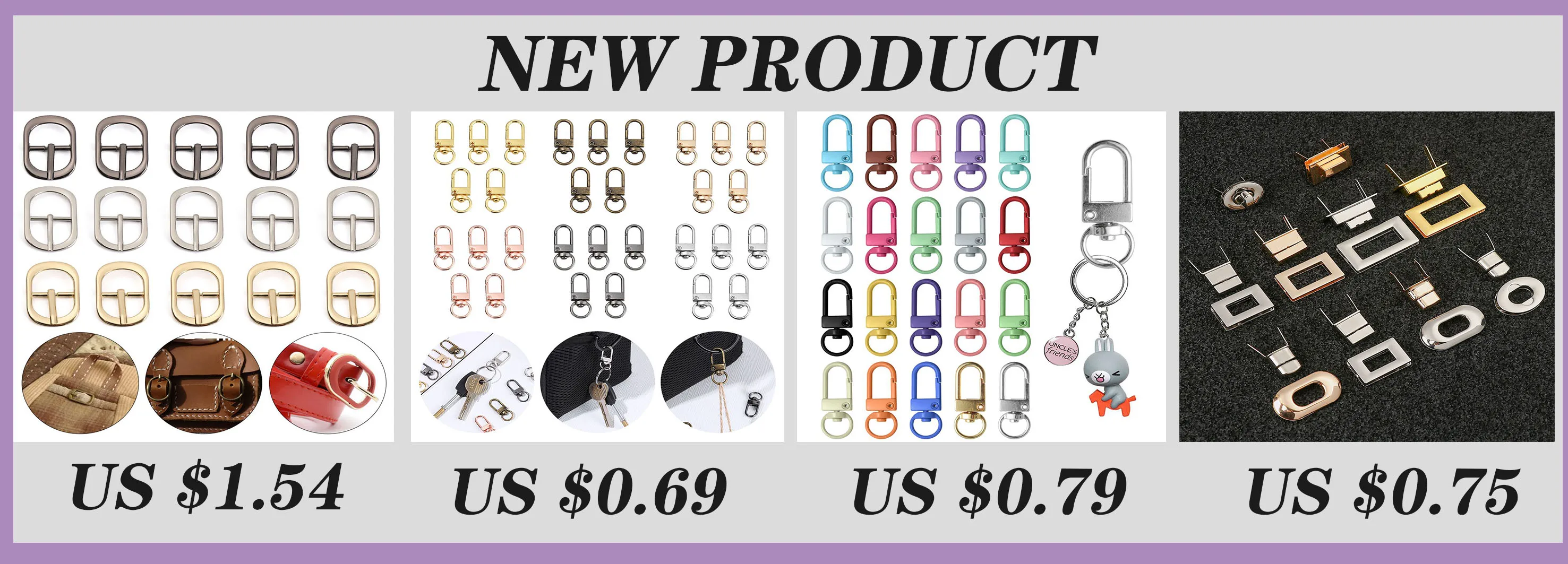 1pc DIY Metal Detachable Snap Hook Trigger Clips Buckles for for Leather Craft Bag Strap Buckles Handle Shoulder Webbing