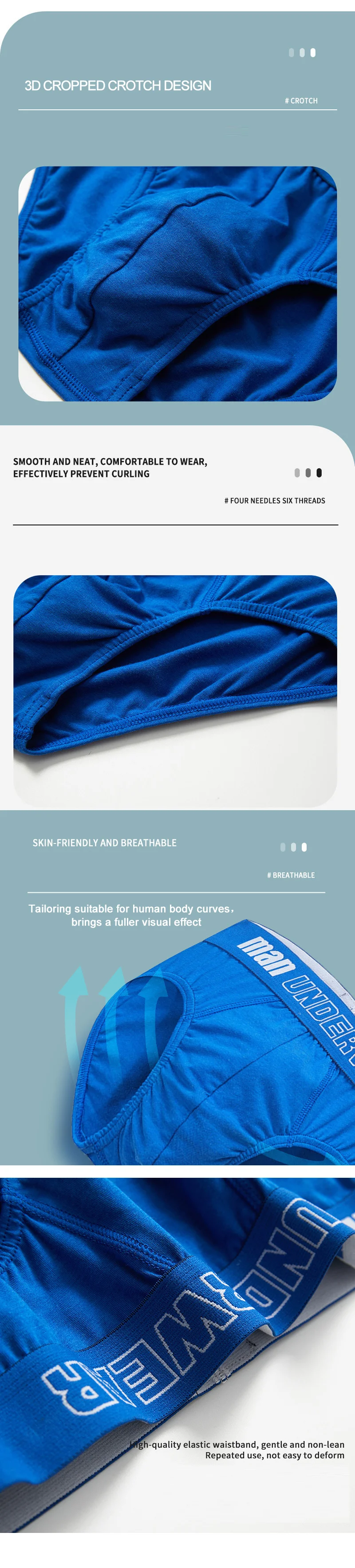 Cotton Briefs Mens Comfortable Underpants Man Underwear M L Size Sexy Man Boxers Breathable Underwear