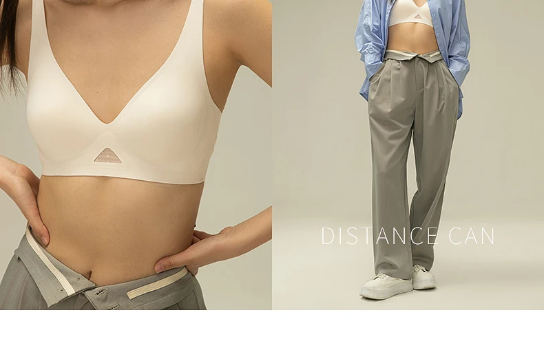FINETOO Deep V Seamless Bra Women Sexy Hollow Underwear Ladies Comfortable Wireless Brassiere Soft Female 3/4 Cup Bras Lingerie