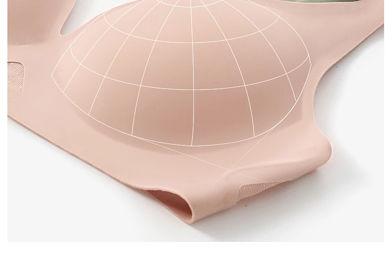FINETOO Deep V Seamless Bra Women Sexy Hollow Underwear Ladies Comfortable Wireless Brassiere Soft Female 3/4 Cup Bras Lingerie