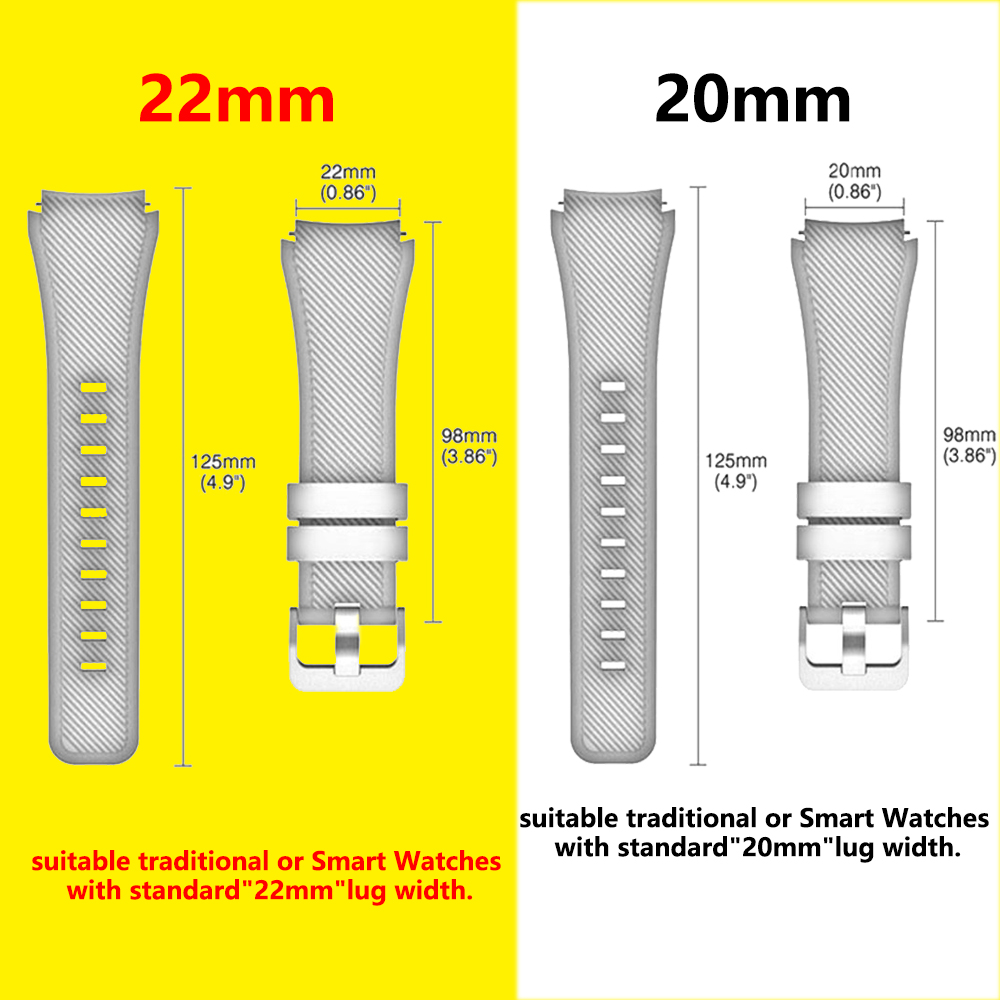 20MM 22MM Silicone Strap for Samsung Galaxy Watch 4 5 6 7 44mm 40mm 5 Pro Classic 42 46mm 43 47mm Band Active 2 Gear S3 Bracelet
