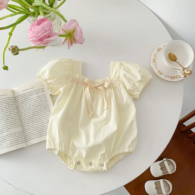 Baby Clothing Summer Newborn Clothing Floral Romper TGie Jumpsuits Short Sleeve Sunsuits 0-2Y Infant Rompers