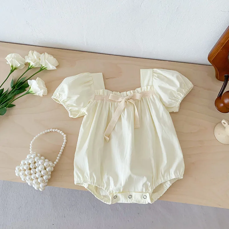 Baby Clothing Summer Newborn Clothing Floral Romper TGie Jumpsuits Short Sleeve Sunsuits 0-2Y Infant Rompers