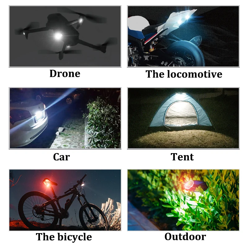 1/2/4pcs Wireless LED Drone Strobe Light for Motorcycle Car Bike Remote Control Anti-collision Warning Light Signal Light