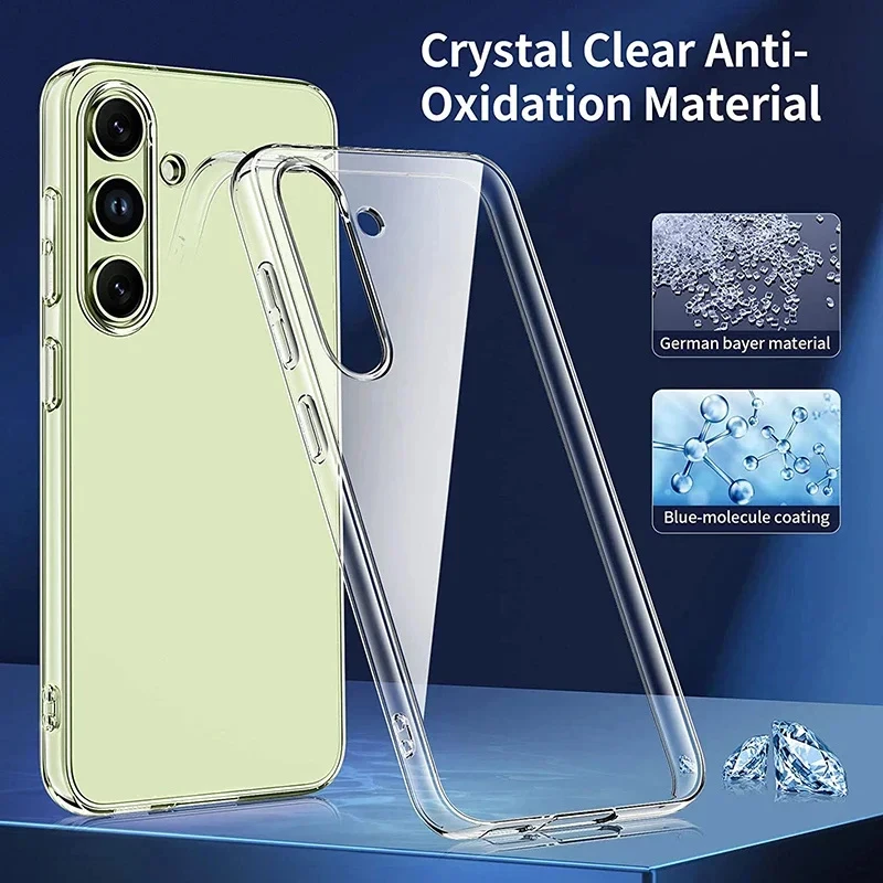 Ultra Thin Silicone Clear Case For Samsung Galaxy A55 A54 A35 A34 A14 A15 A25 A24 A05s A04s A05 A05 Transparent Soft Back Cover