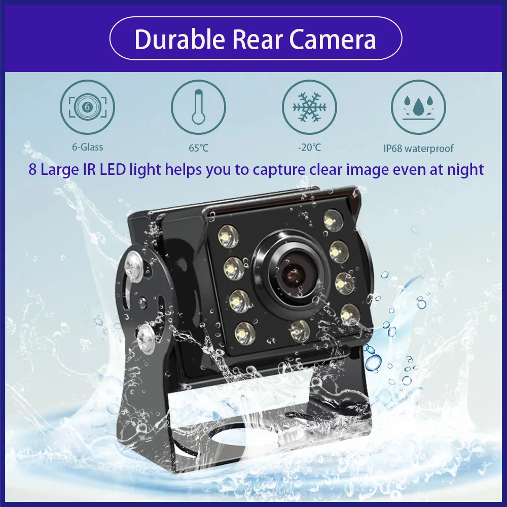 10.36 "4 Channel Recorder Smart Blind Spot Radar BSD Alarm Car DVR Monitor with 4 PCS AHD 1080P Camera For Truck Bus
