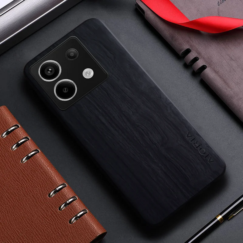 Case for Xiaomi Redmi Note 13 14 Pro Plus 5G funda bamboo wood pattern Leather cover for xiaomi redmi note 13 14 pro plus case