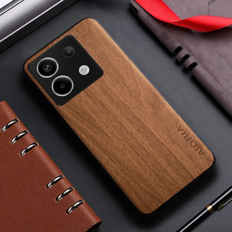 Case for Xiaomi Redmi Note 13 14 Pro Plus 5G funda bamboo wood pattern Leather cover for xiaomi redmi note 13 14 pro plus case