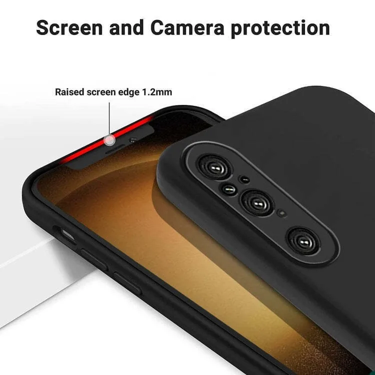 NewFlexibleLiquidSiliconeCaseForSonyXperia1VI10V5ProtectiveCoverBumperFundasCoqueCapaShell