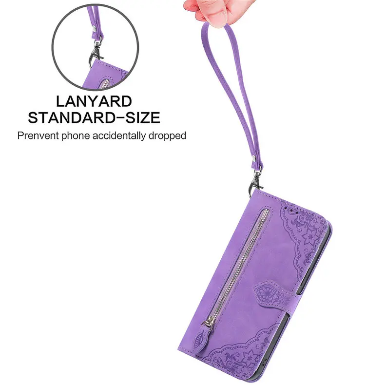 S25 S24 S23 Ultra S 26 S20 FE 5G Flip Case Zipper Card Texture Book Cover for Samsung Galaxy S21 Plus S22 S26 Ultra S 25 24 Capa