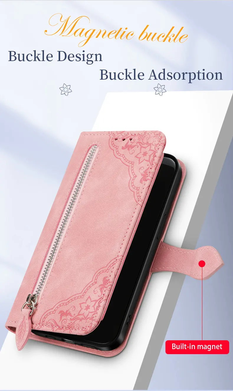 S25 S24 S23 Ultra S 26 S20 FE 5G Flip Case Zipper Card Texture Book Cover for Samsung Galaxy S21 Plus S22 S26 Ultra S 25 24 Capa