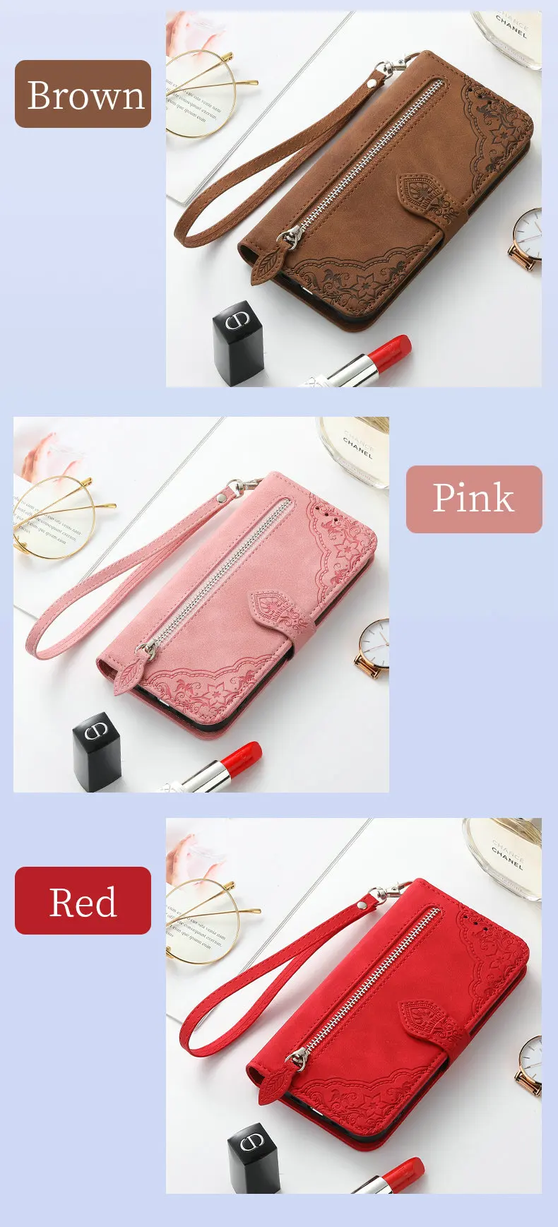 S25 S24 S23 Ultra S 26 S20 FE 5G Flip Case Zipper Card Texture Book Cover for Samsung Galaxy S21 Plus S22 S26 Ultra S 25 24 Capa