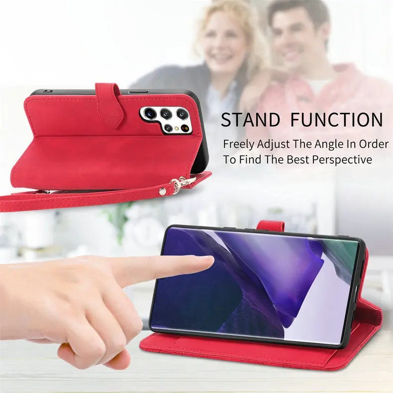 S25 S24 S23 Ultra S 26 S20 FE 5G Flip Case Zipper Card Texture Book Cover for Samsung Galaxy S21 Plus S22 S26 Ultra S 25 24 Capa