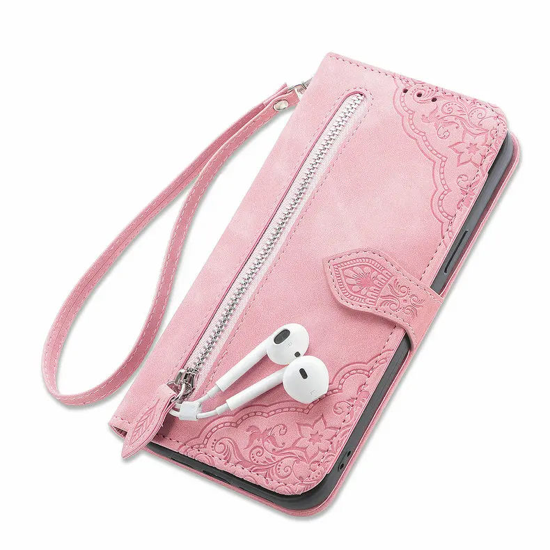 S25 S24 S23 Ultra S 26 S20 FE 5G Flip Case Zipper Card Texture Book Cover for Samsung Galaxy S21 Plus S22 S26 Ultra S 25 24 Capa