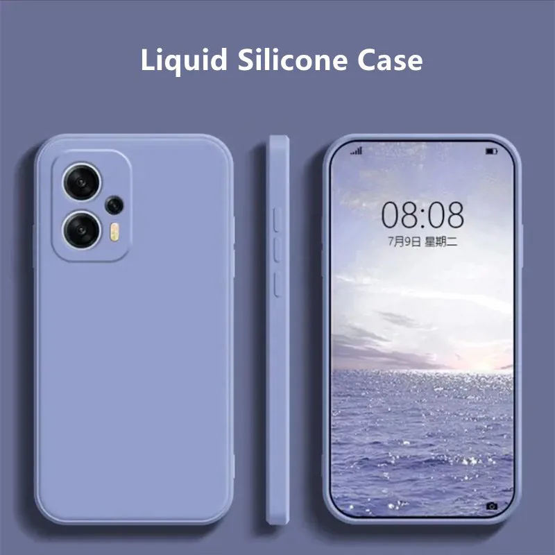 For Xiaomi Poco F5 Case For Poco F5 Cover Coque Shell Original Liquid Silicone Soft TPU Phone Funda Case For Poco F5 X5 Pro